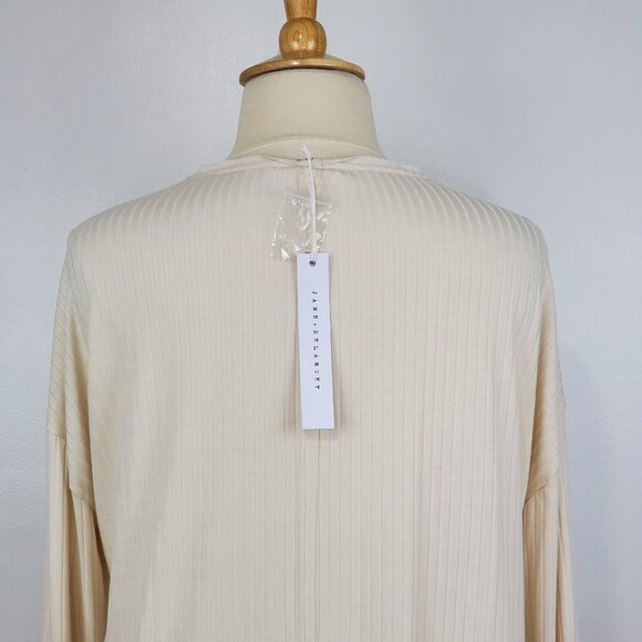 Jane + Delancey Casual V-Neck Button Detail Stretchy Minimalist Top NEW NWT XL - Picture 10 of 16